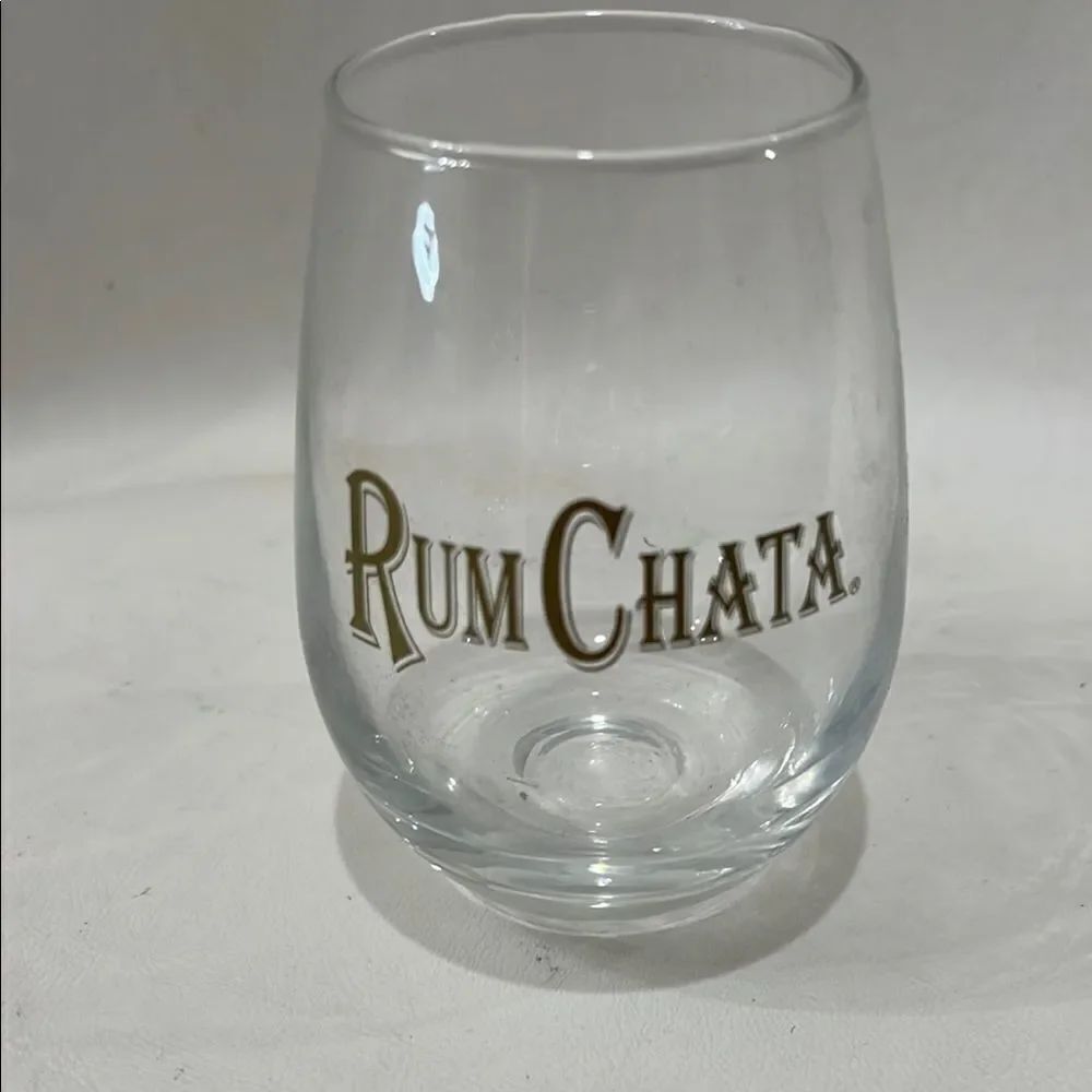 RumChata Clear Glass Tumbler 12 Ounces 4 1/4 Inches Tall 2 1/4 Inches Round